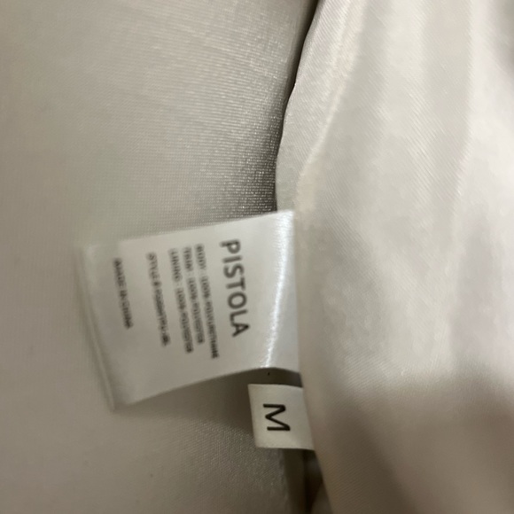 Pistola Anita Faux Shearling moto jacket medium black white - Picture 7 of 12